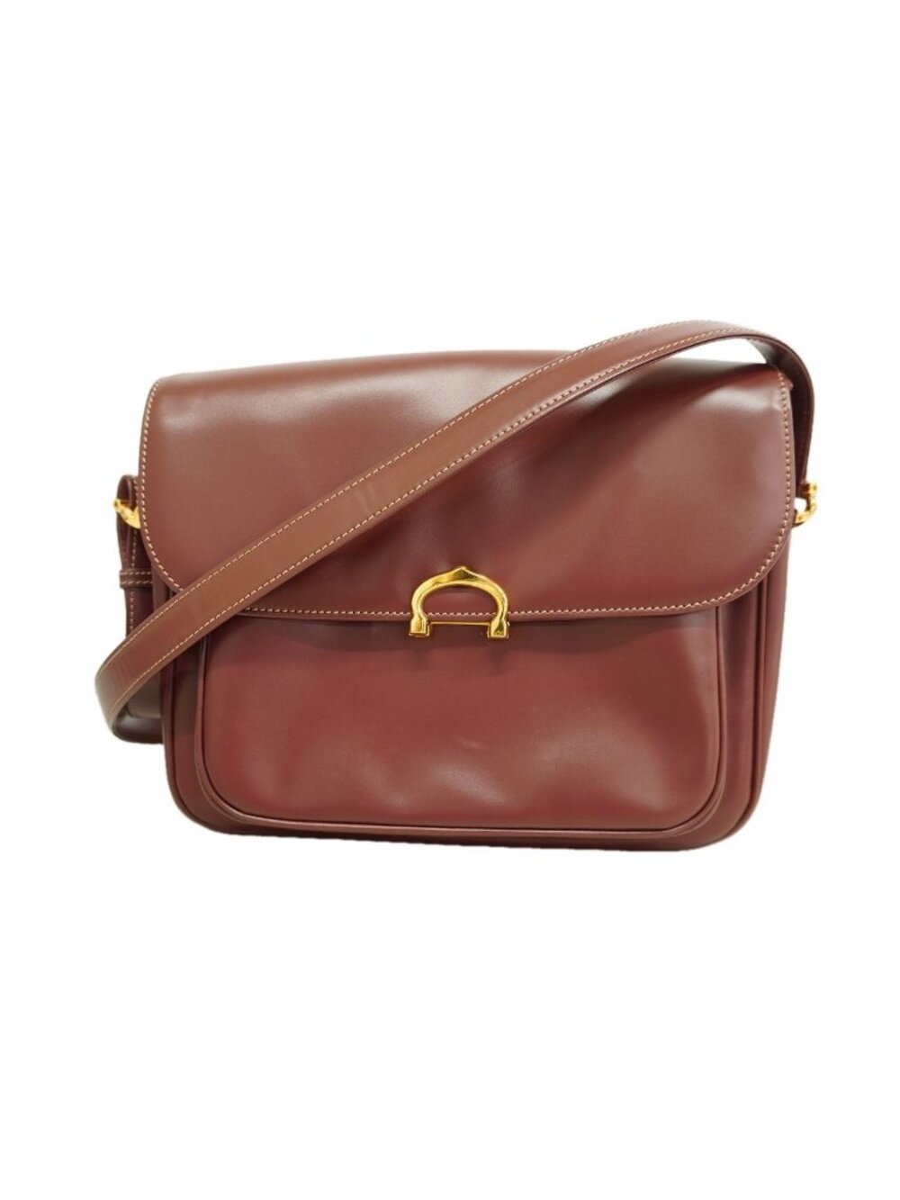 Cartier Shoulder Bag Must Leather Bordeaux Gold